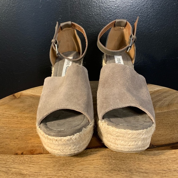 SOLD: Steve Madden Platform Suede Wedges, 7.5 - Picture 3 of 9